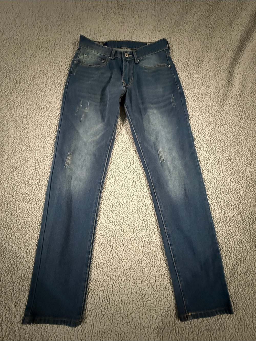 Slim Straight Men's Jeans in Dark Blue Wash